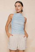 Ruched Mesh Tank Top image 0