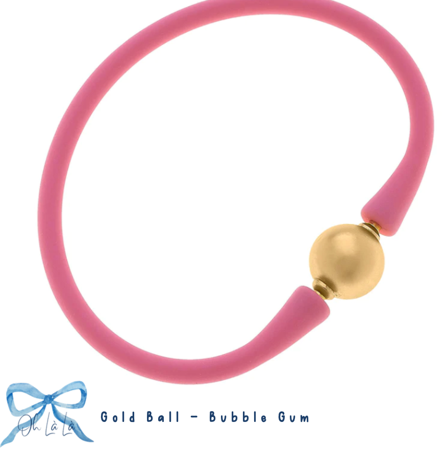 Bali 24K Gold Plated Ball Bead Silicone Bracelet image 10