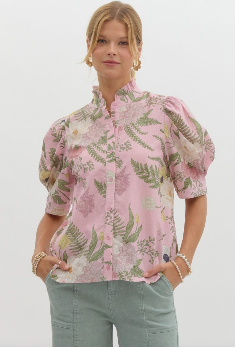 Pink Floral Top image 2