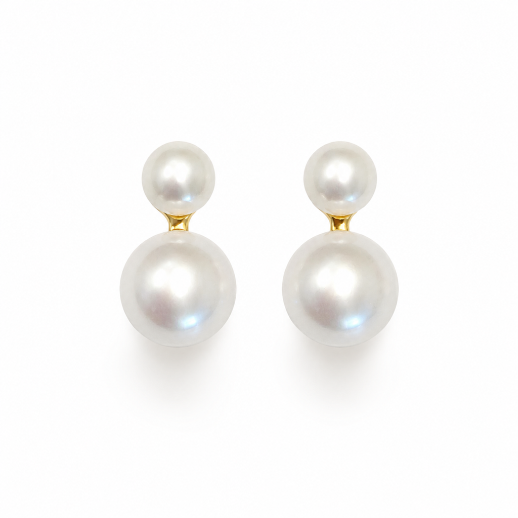 Classic Double Freshwater Pearl Earrings