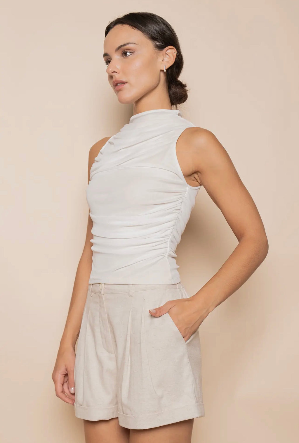 Ruched Mesh Tank Top image 3