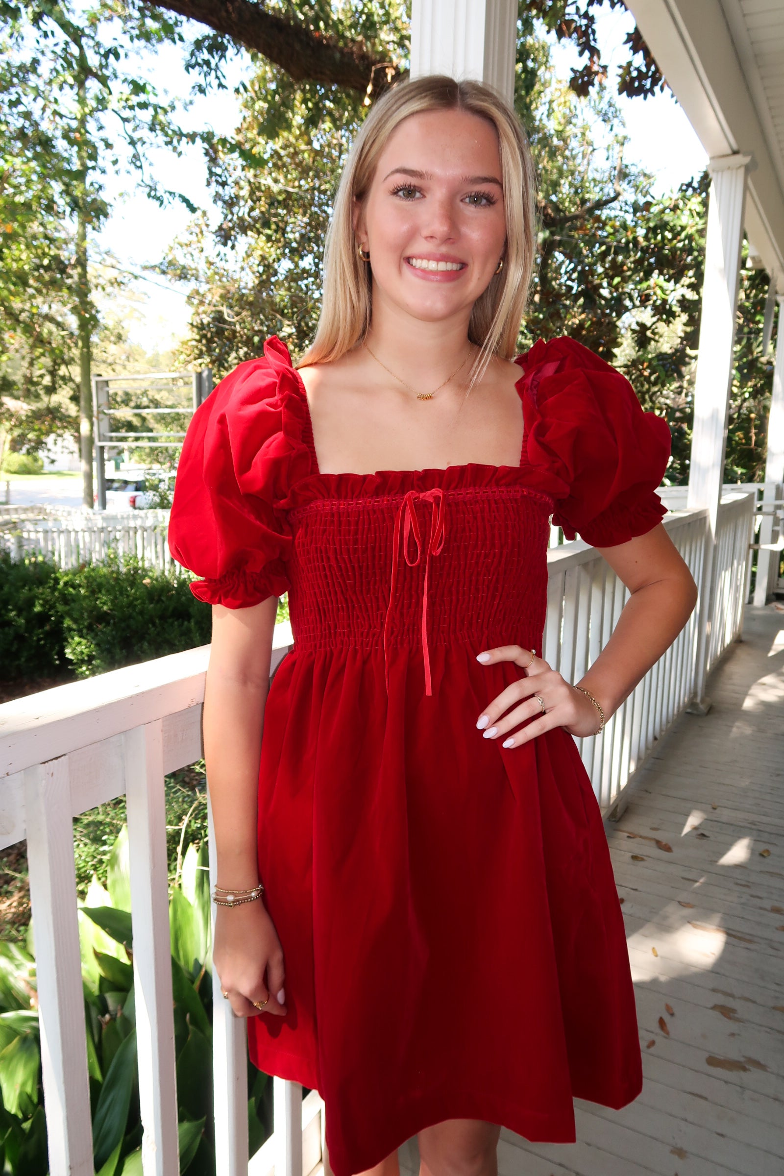 Velvet Babydoll Dress image 2