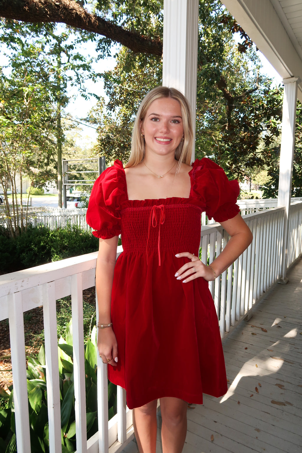 Velvet Babydoll Dress image 1
