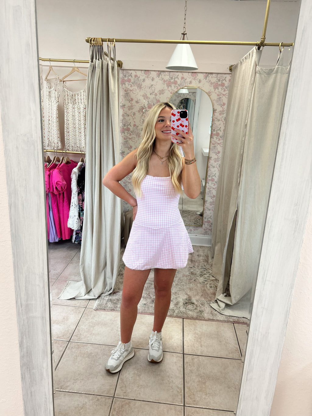 Gingham and Lace Activewear Dress  image 7