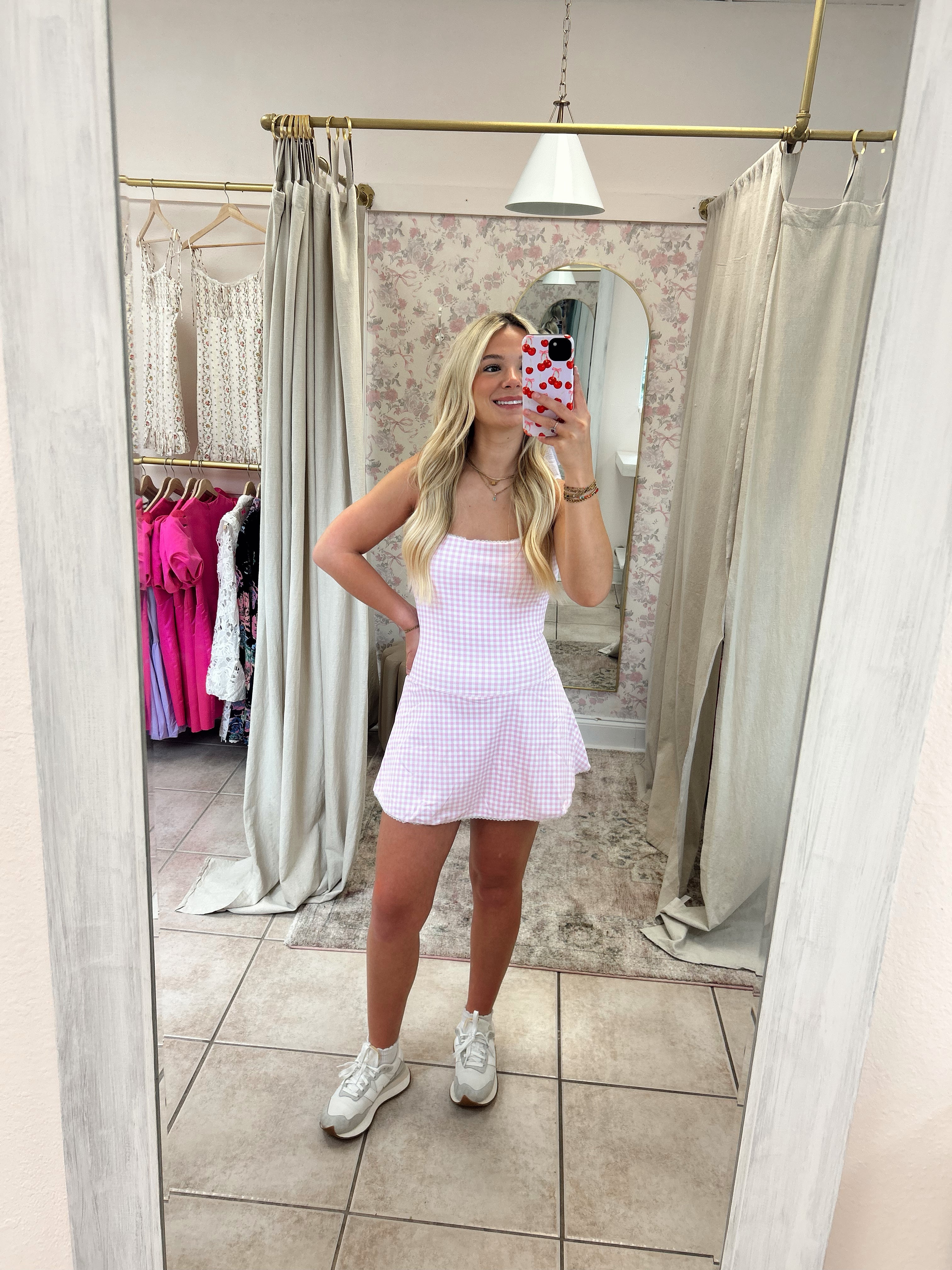 Gingham and Lace Activewear Dress  image 7