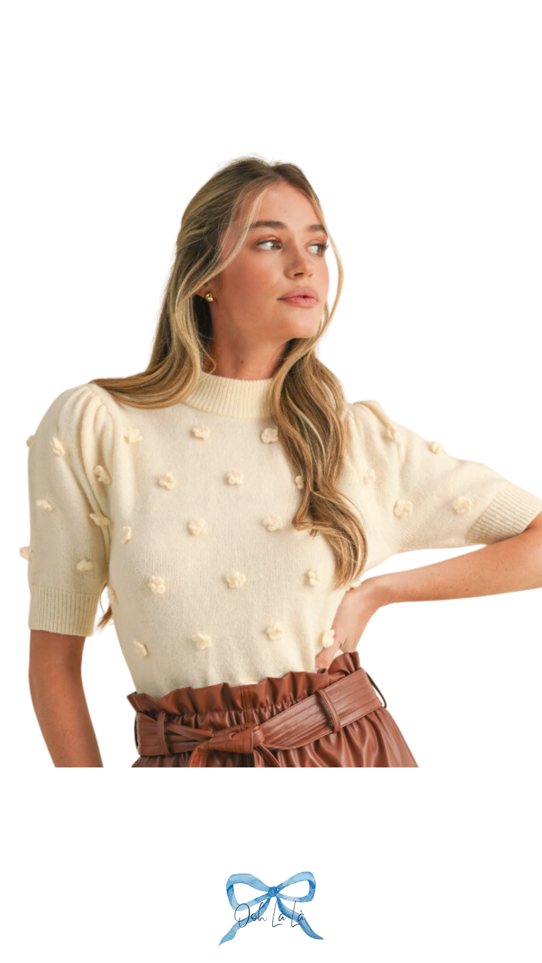 Rosette Puff Sweater image 0