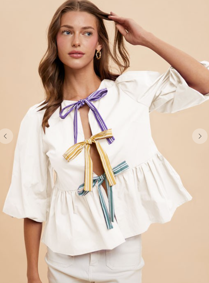 Mardi Gras Bow Tie Top image 0