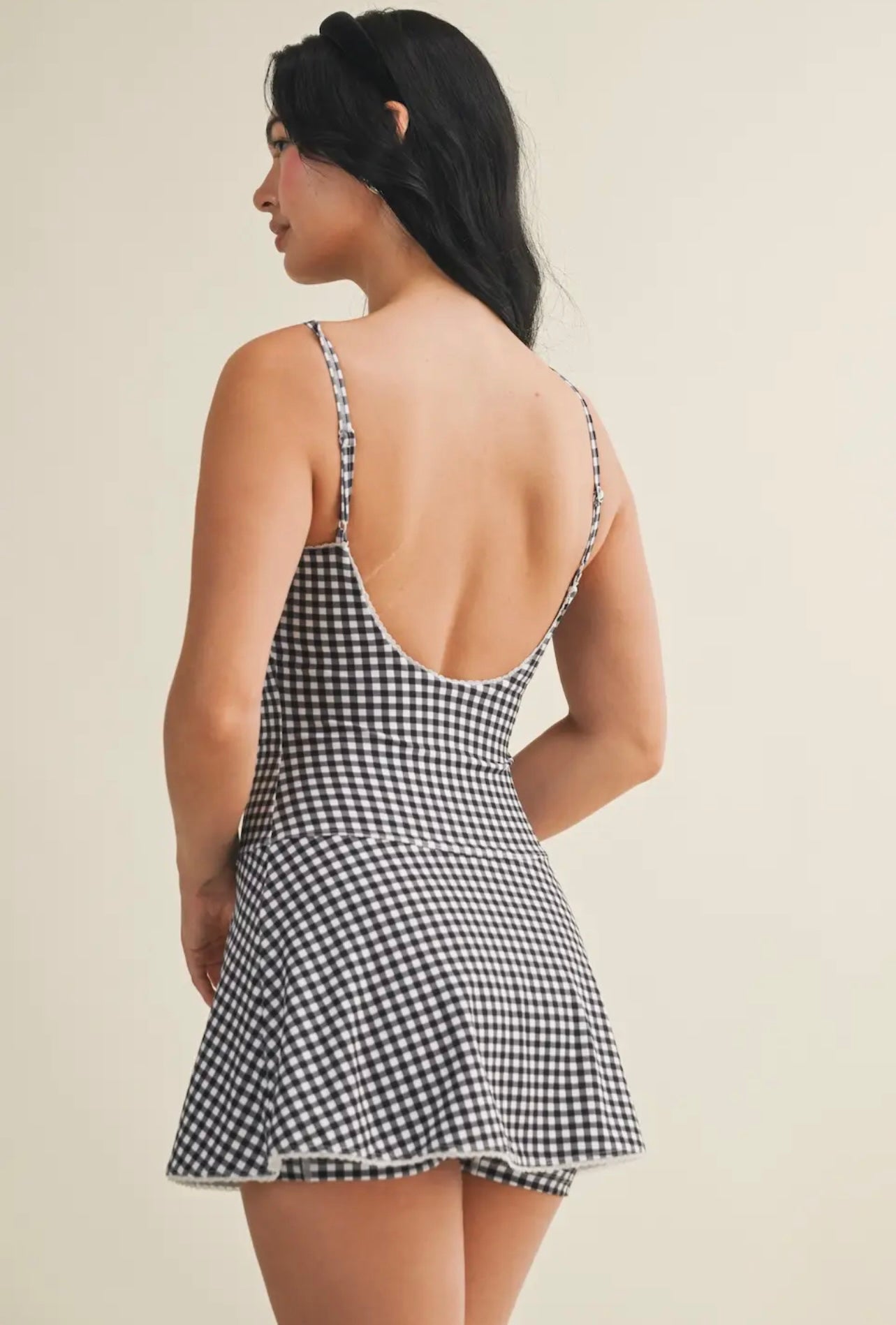 Gingham and Lace Activewear Dress  image 6