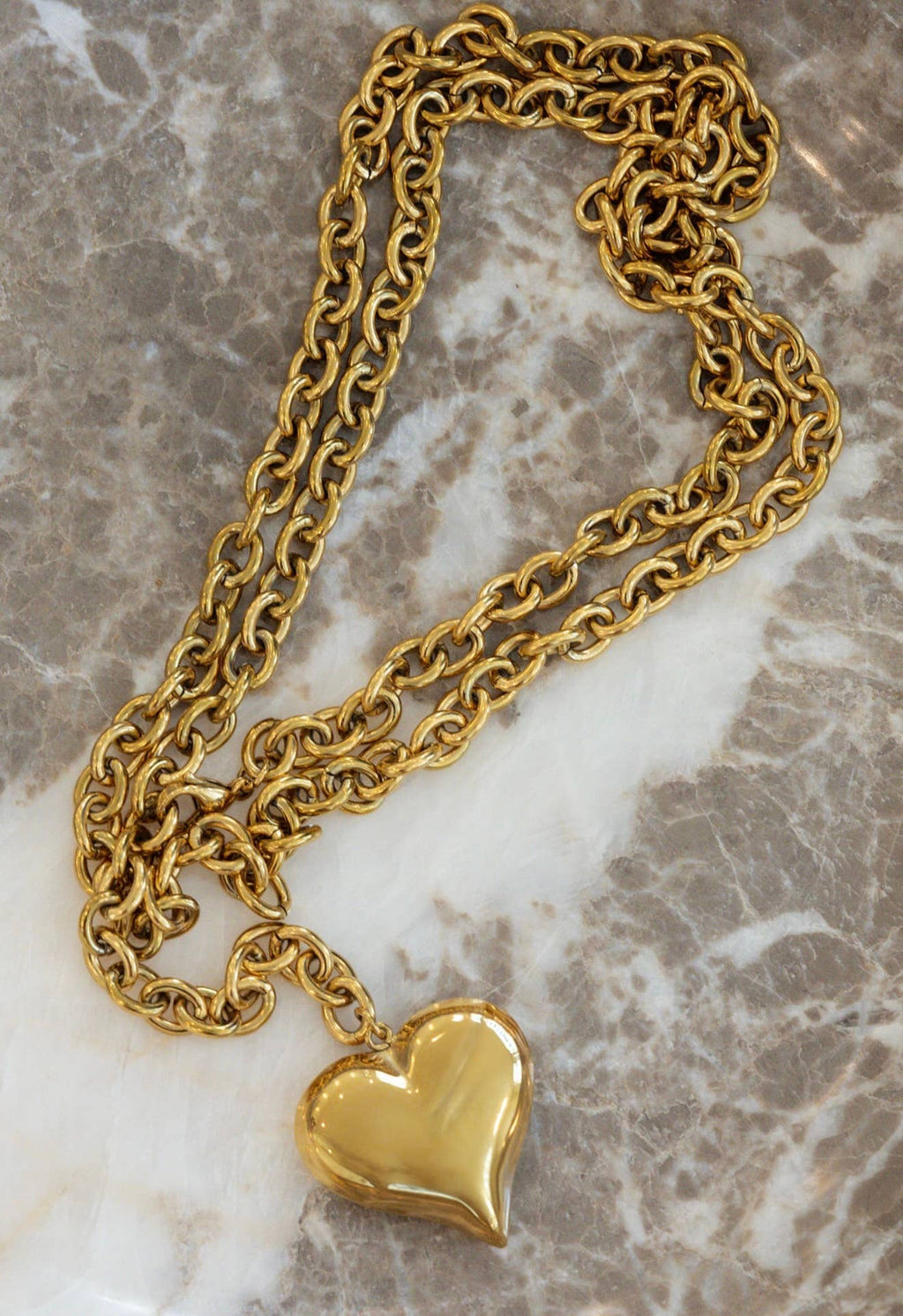 Gold Wrap Around Heart Necklace