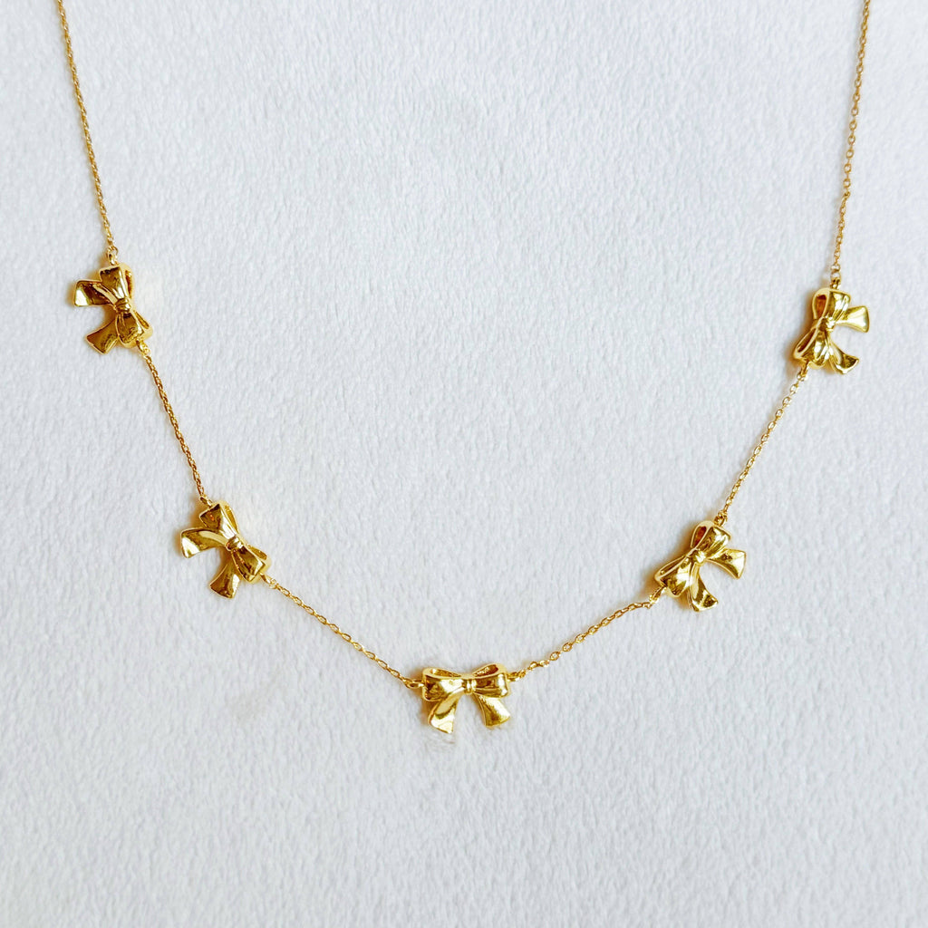 Gold Bow Necklace