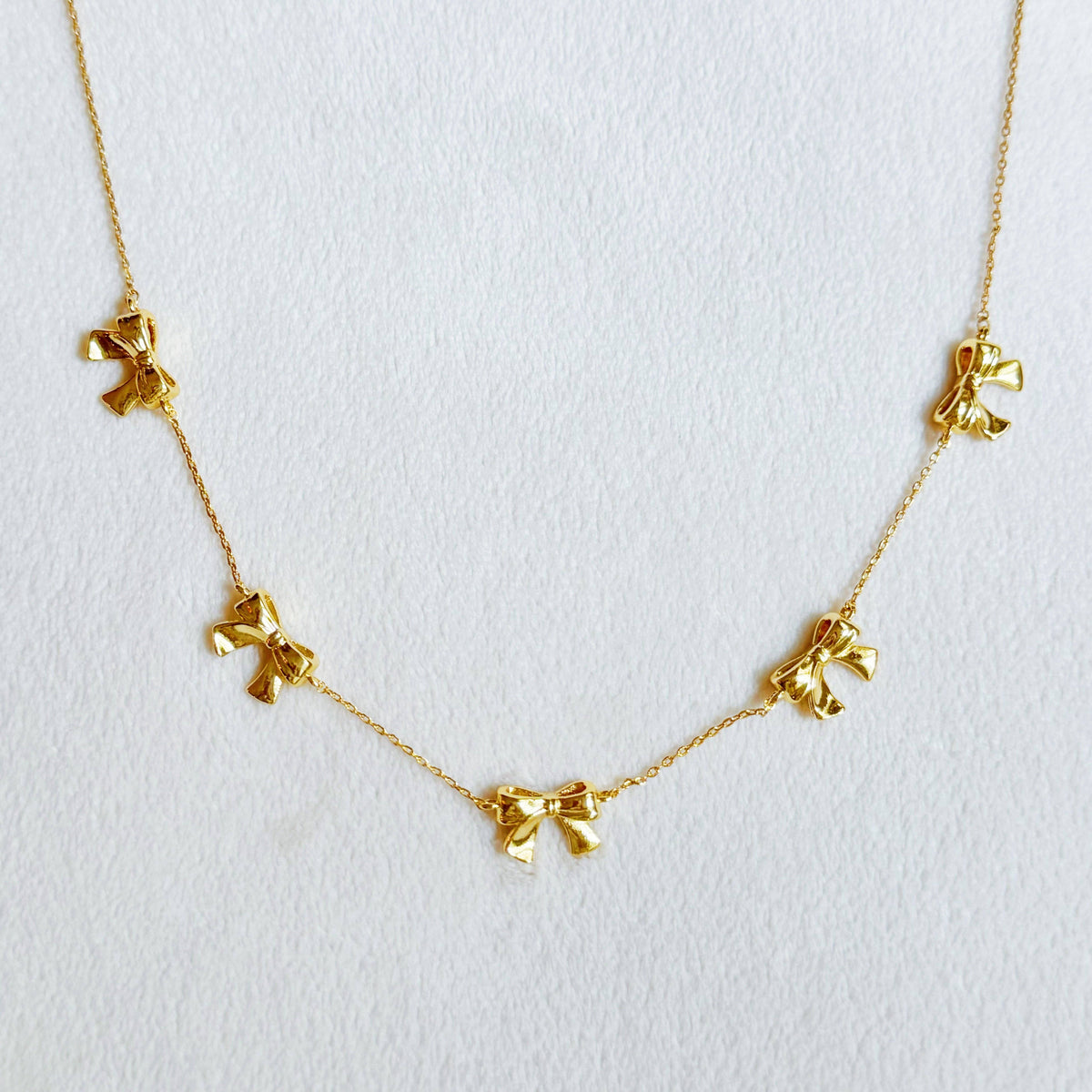 Gold Bow Necklace