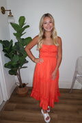 Ruched Detail Midi Dress With Back Strap image 0