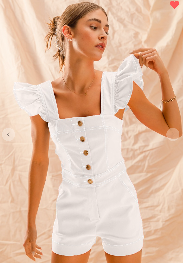 Button Front Romper image 1