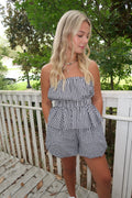 Gingham Tube Top And Shorts Set image 0