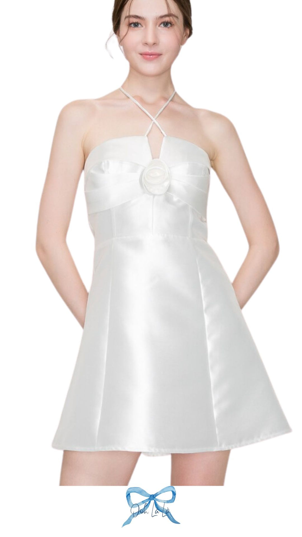 Mini Rose Halter Dress image 1