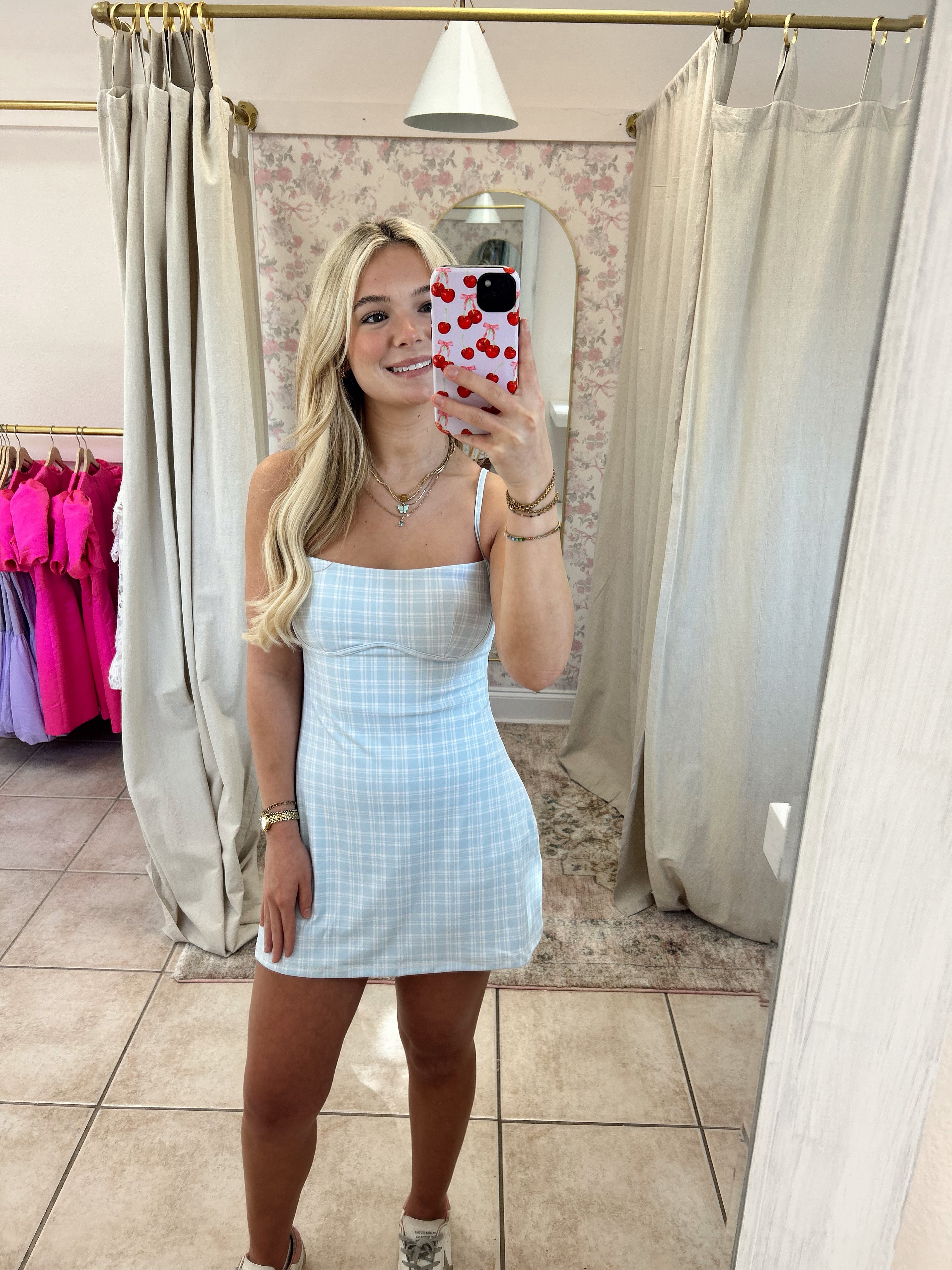 Plaid Active Mini Dress  image 1