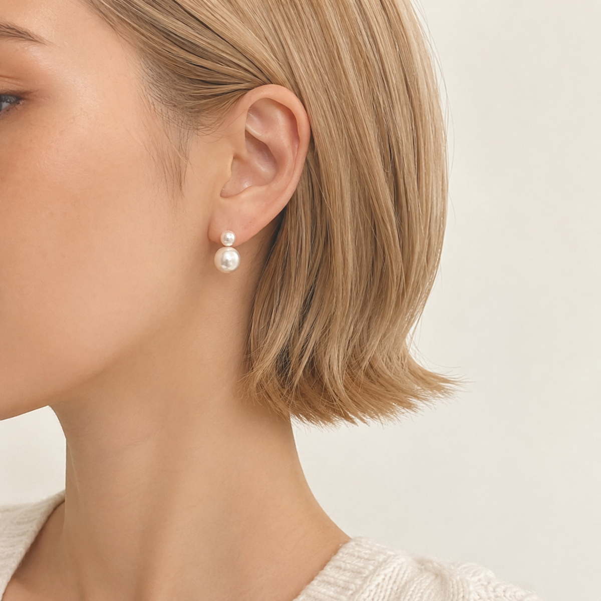 Classic Double Freshwater Pearl Earrings