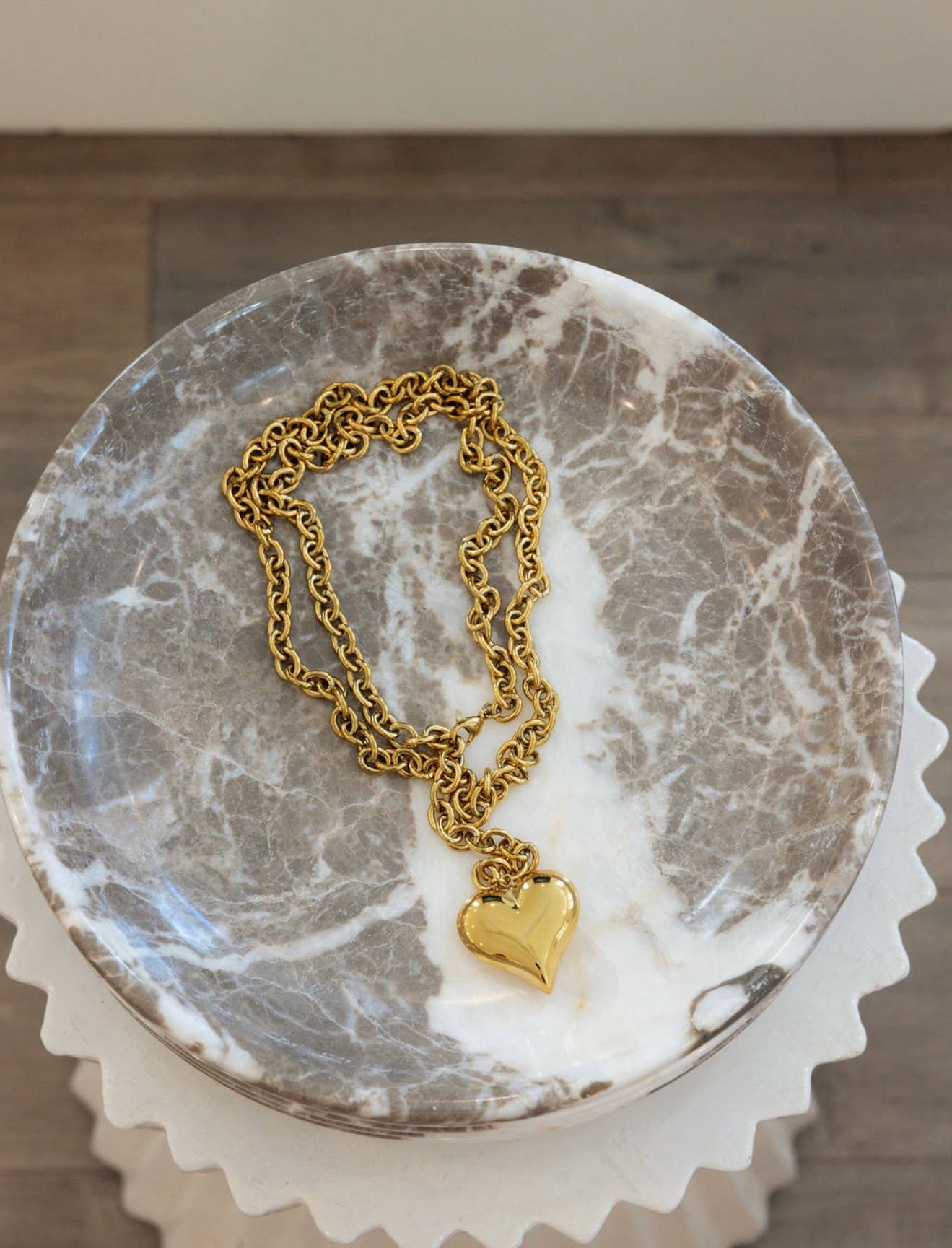 Gold Wrap Around Heart Necklace