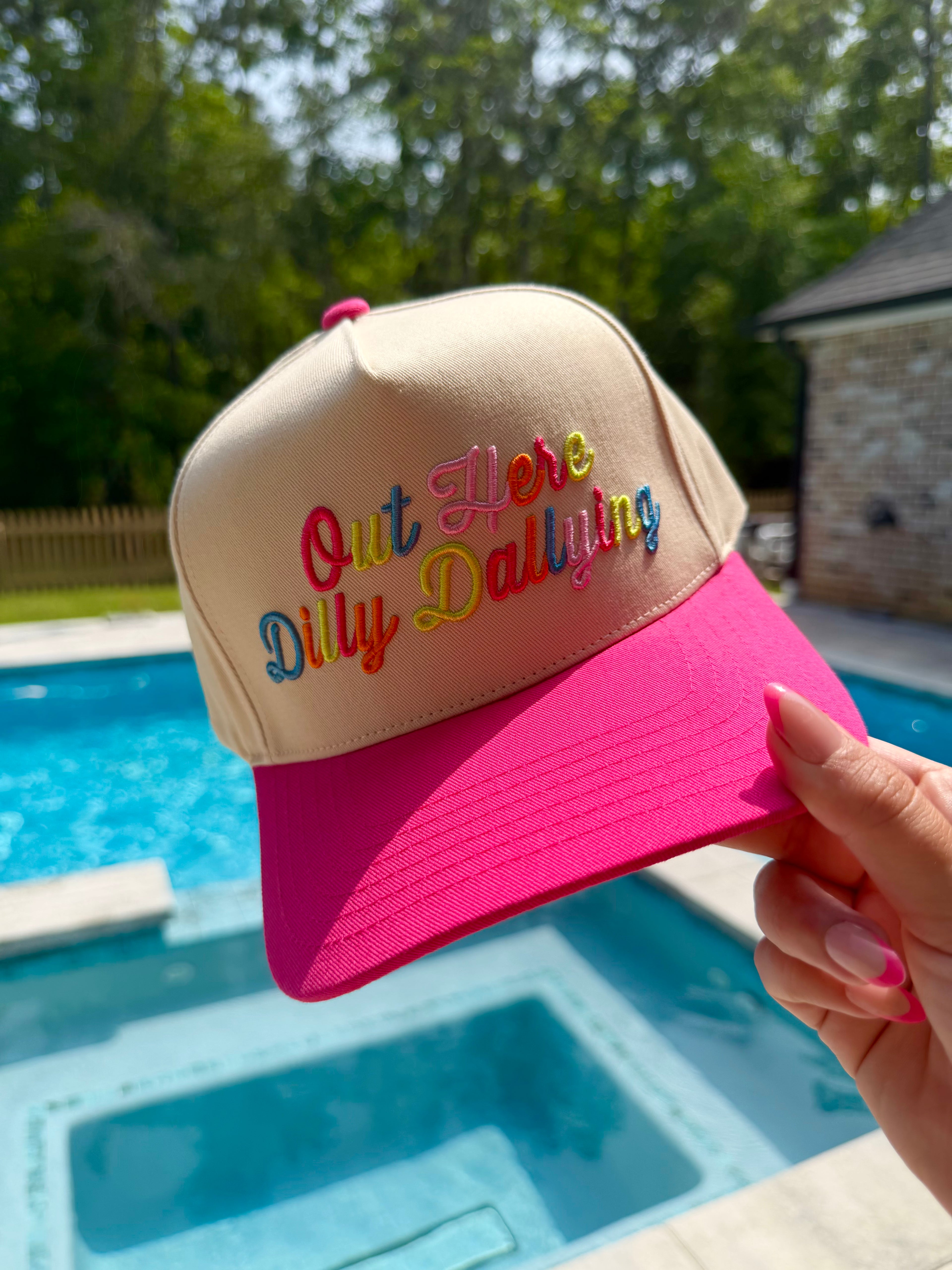 Pink Dilly Dallying Trucker Hat  image 0