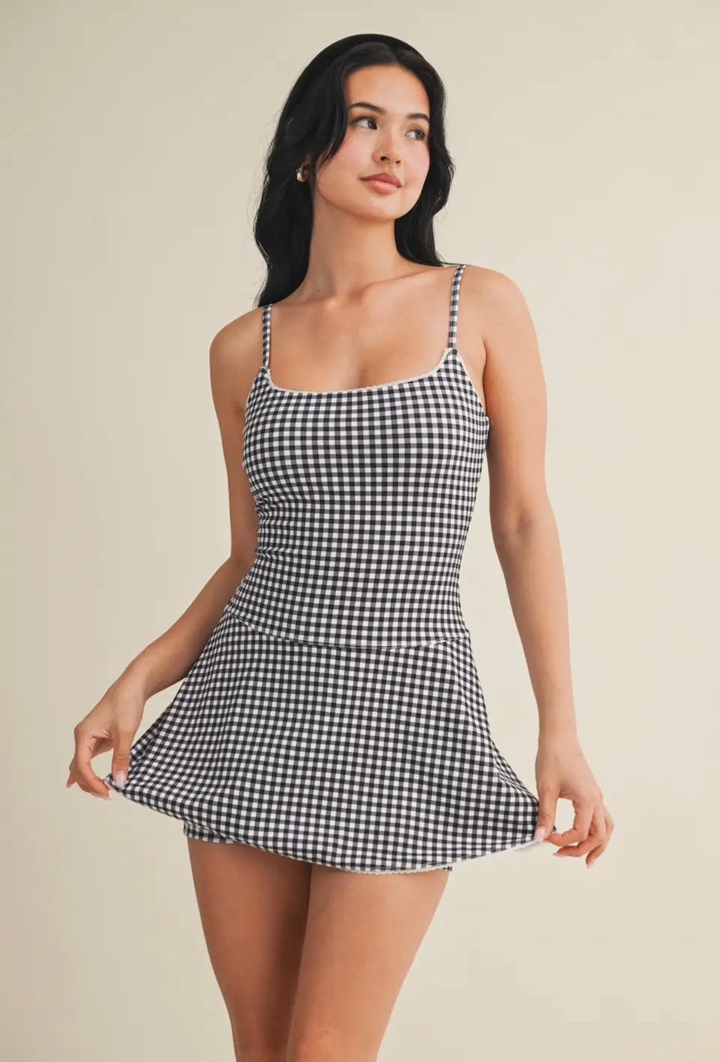 Gingham and Lace Activewear Dress  image 5