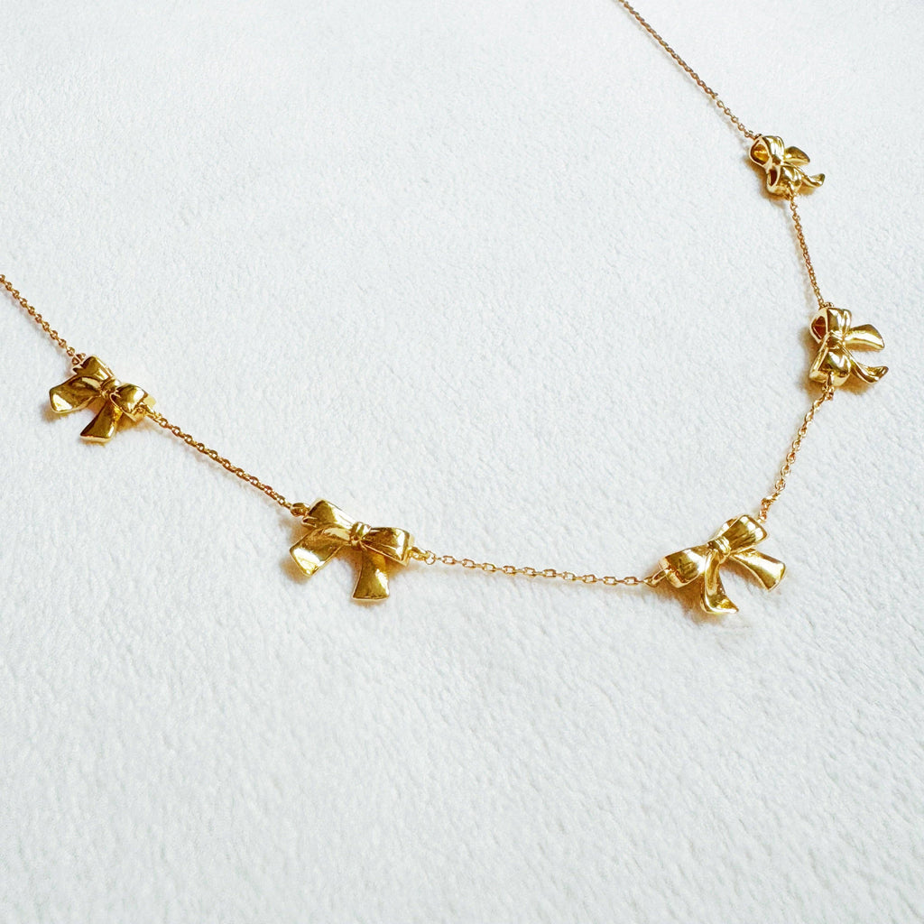 Gold Bow Necklace