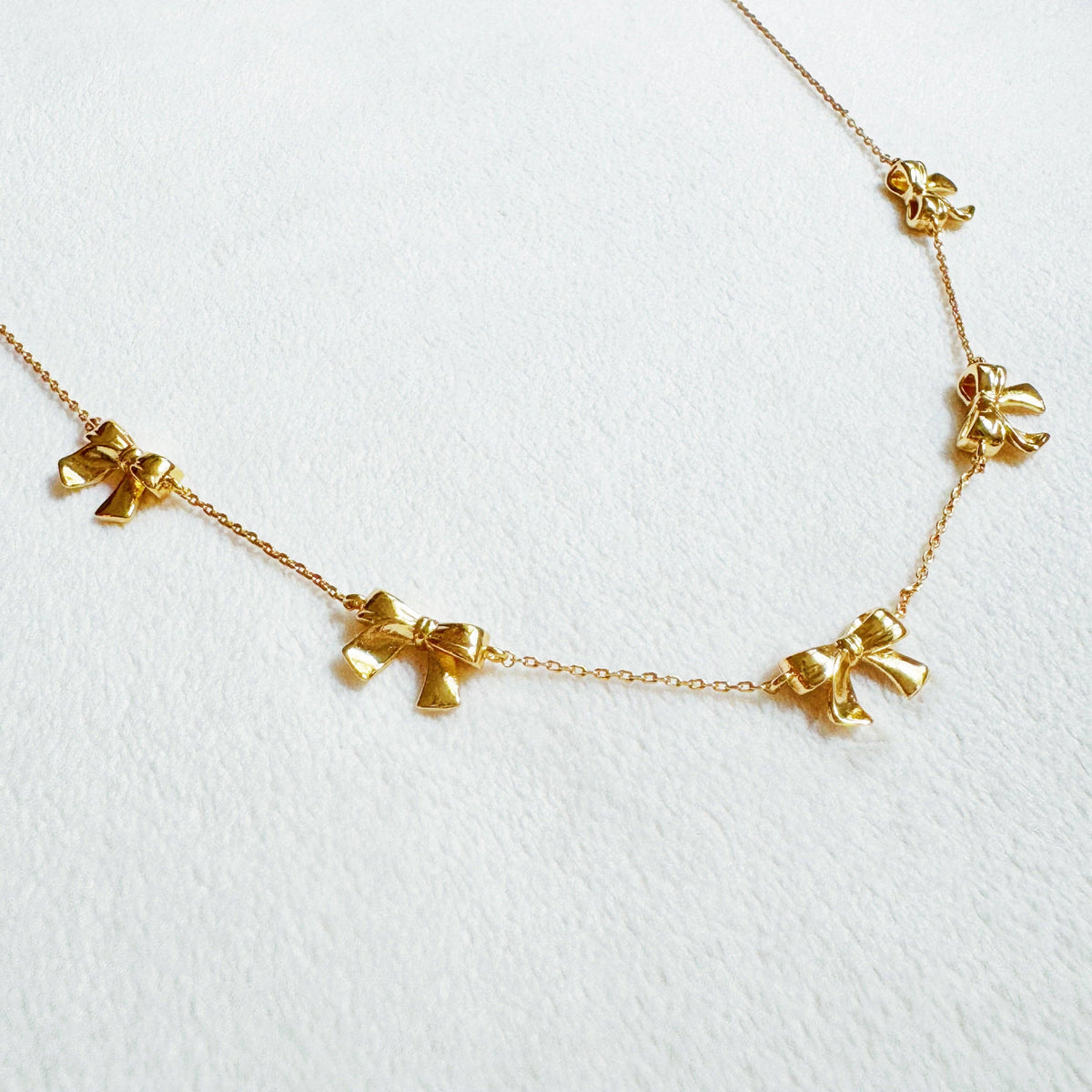 Gold Bow Necklace