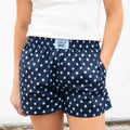 Navy and Blue Polka Dot Boxer Shorts