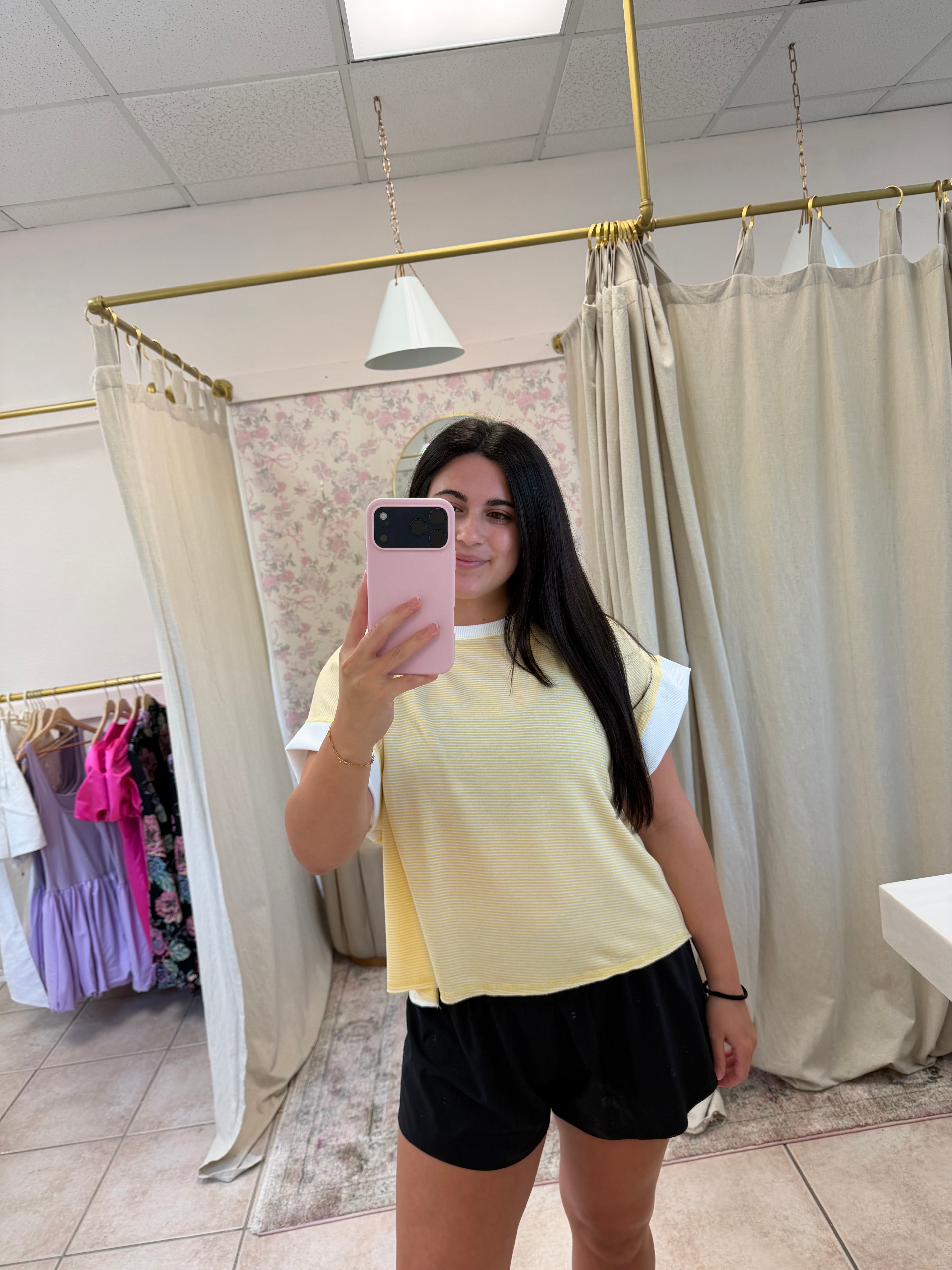 Open Back Stripe Top