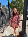 Sadie Floral Belted Mini Dress