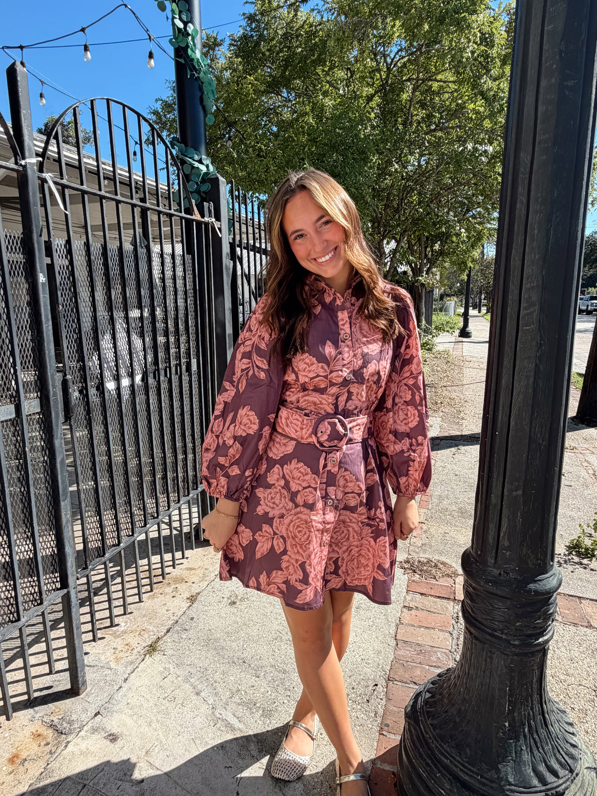 Sadie Floral Belted Mini Dress