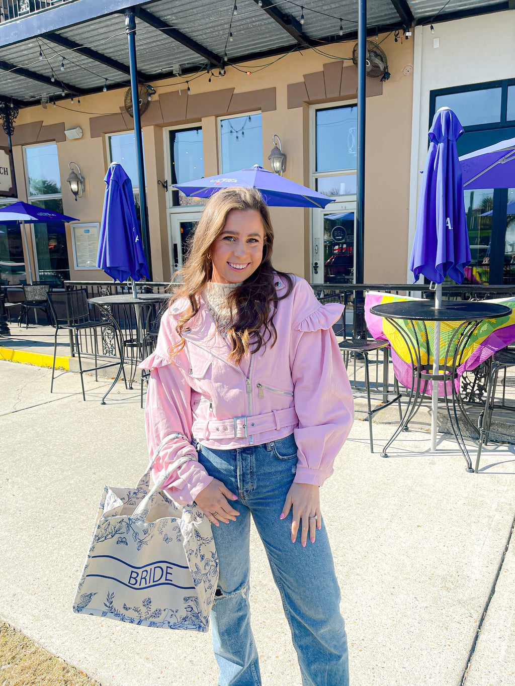 Ruffle Biker Jacket image 0