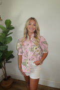 Pink Floral Top image 0
