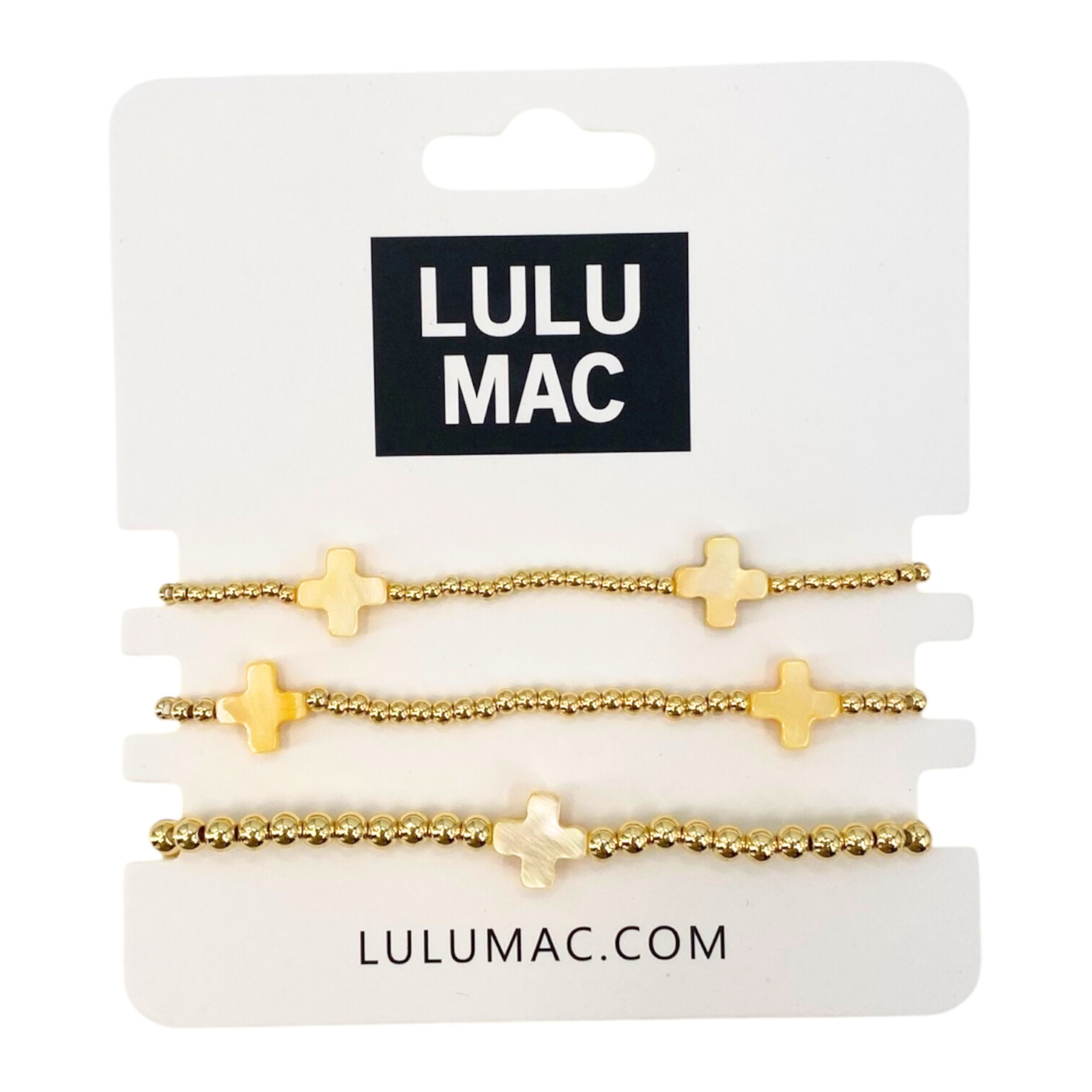 Yellow Cross Bracelet Set