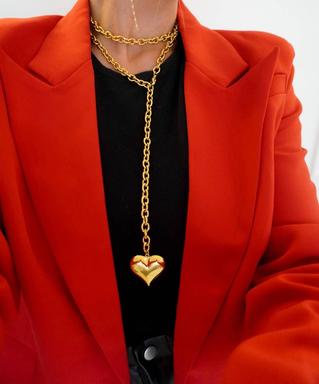 Gold Wrap Around Heart Necklace