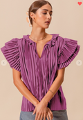 Pleated Silky Satin Top image 0
