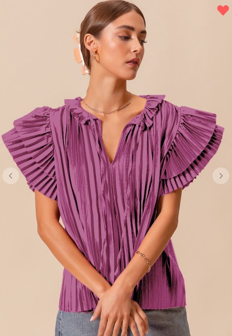 Pleated Silky Satin Top image 0