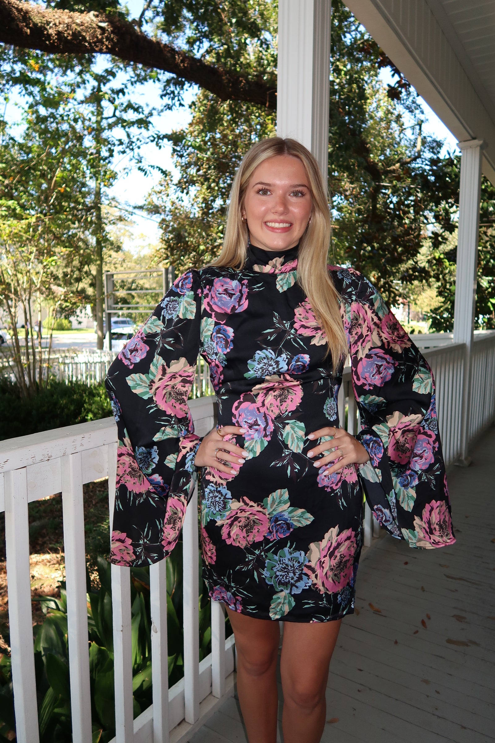 Black Floral Dress image 0