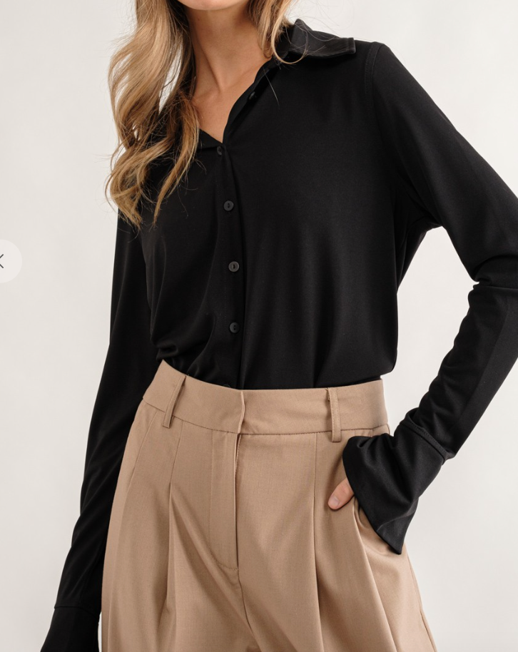 Cuff Black Button Down image 3