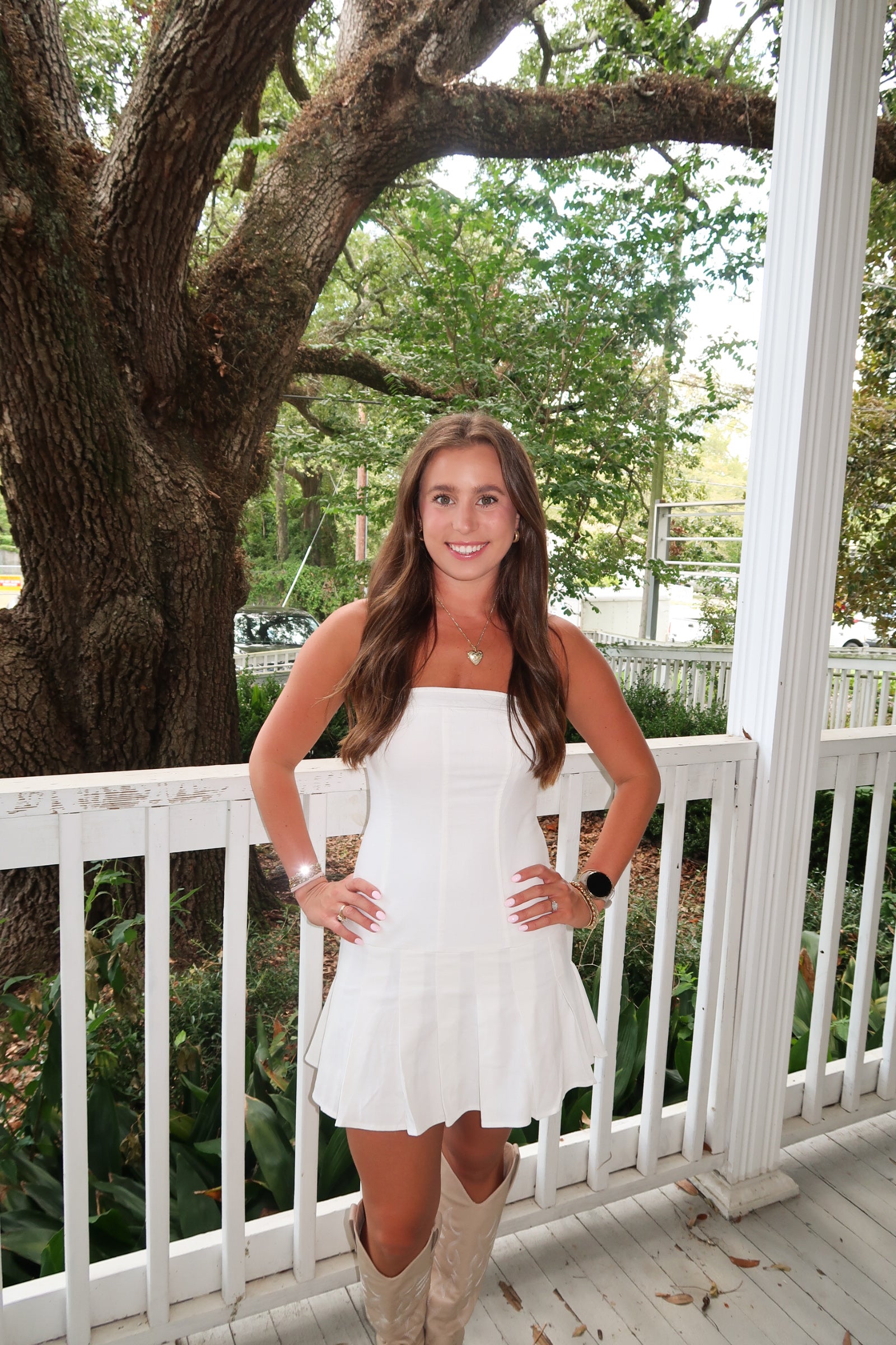 White Denim Dress image 0