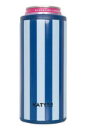 Light Blue and Navy Slim Can Koozie
