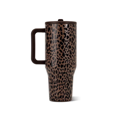 Brown Leopard HydroJug 40 oz